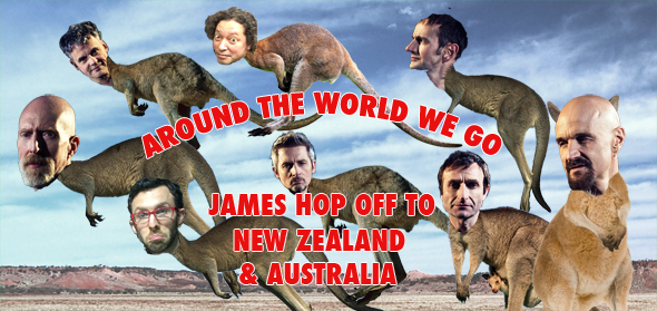 James go down under